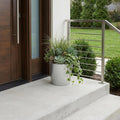 9" Silver Recycled Plastic Indoor Outdoor Round Pot Planter