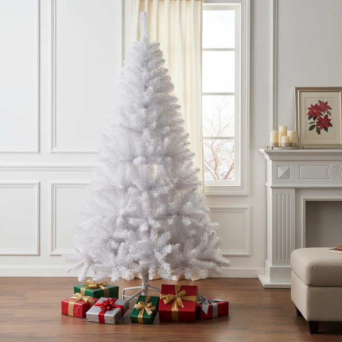 9' White Full Pine Christmas Tree