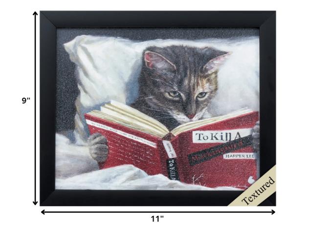 9" X 11" Kitty Cat To Kill A Mockingbird Black Acrylic Framed Art