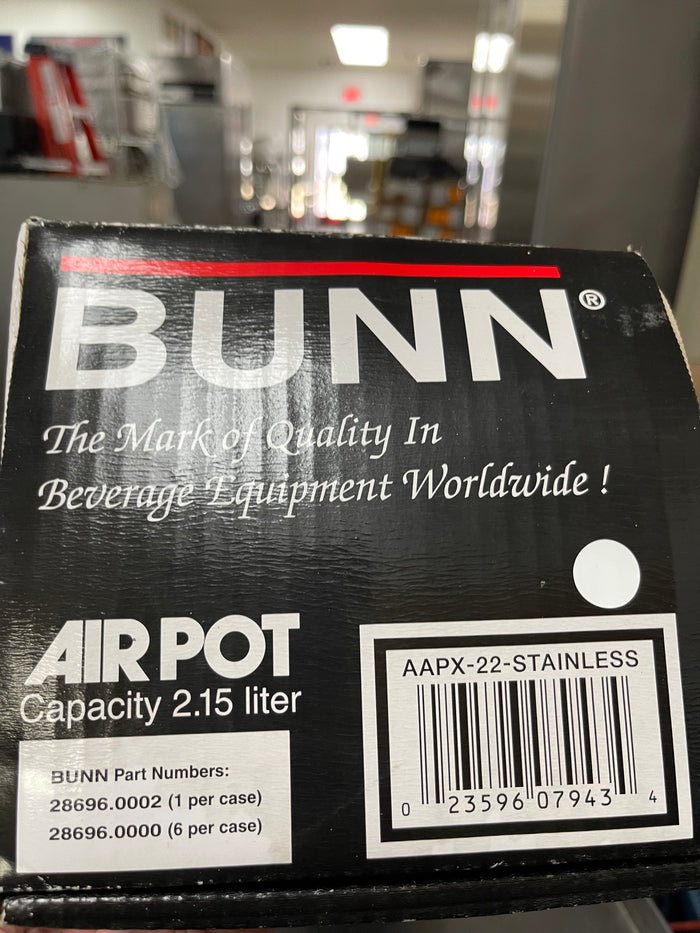 New Bunn 2.15L Stainless Brew Thru Push Button Airpot Coffee Dispenser