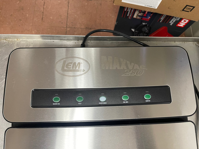 Used LEM MaxVac 250 Vacuum Bag Sealer 120V