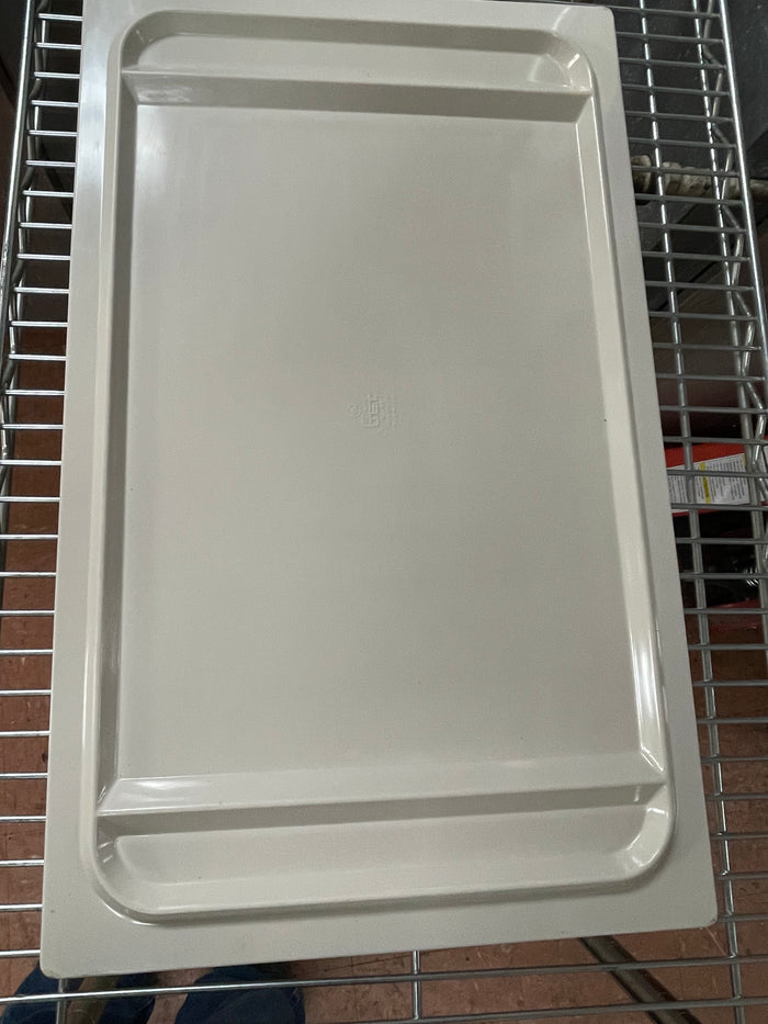 Used GET ML-160 21 1/2" x 13" Full Size White Melamine Salad Cold Bar Cover