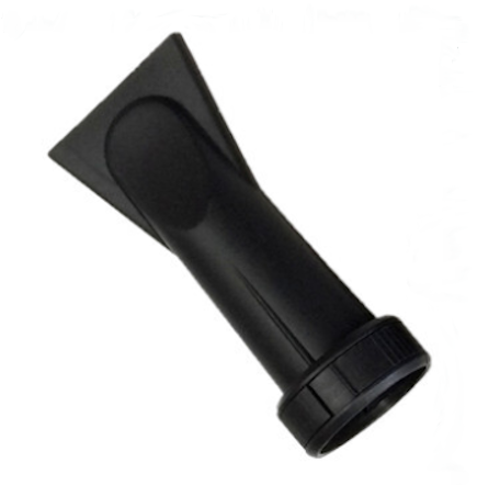 Black flat wide dryer nozzle attachment with nylon clip fitting