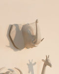 Διακοσμητικό Ξύλινο Άγκιστρο Τοίχου Animal Big Elephant 15x20cm σε 7 Αποχρώσεις-Γκρι Απαλό