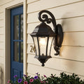 Antique Black Tapered Hanging Lantern Wall Light