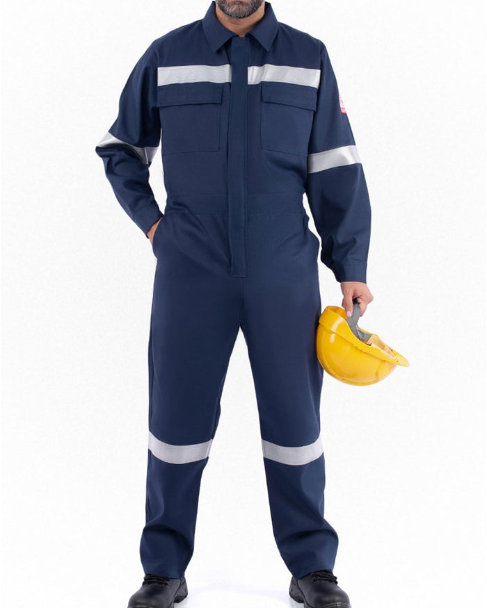 Μονόχρωμη Ολόσωμη Φόρμα Antistatic Fire Retardant Industrial σε 6 Μεγέθη-Small