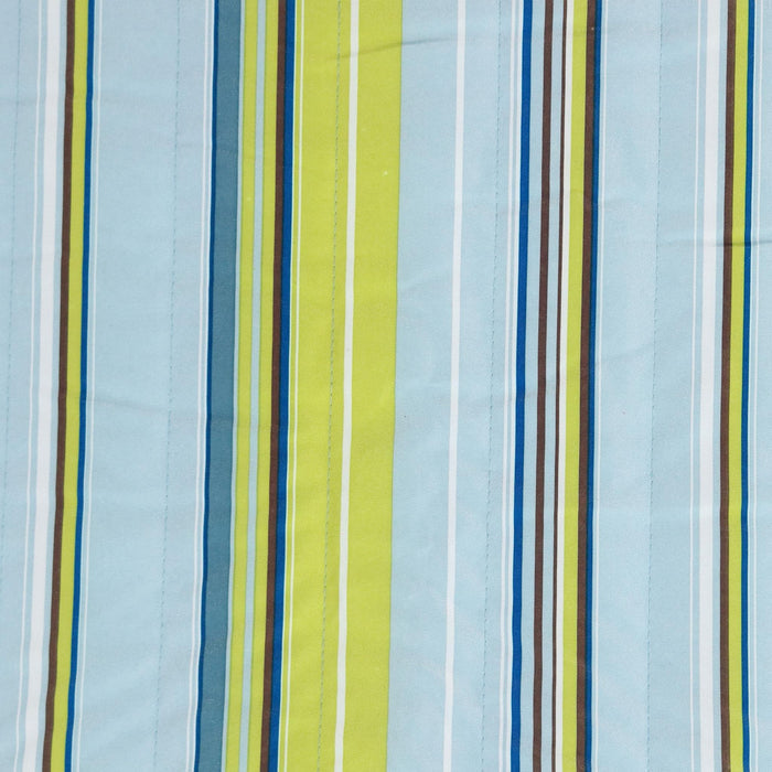 Aqua And Lime Green Striped Double Hammock