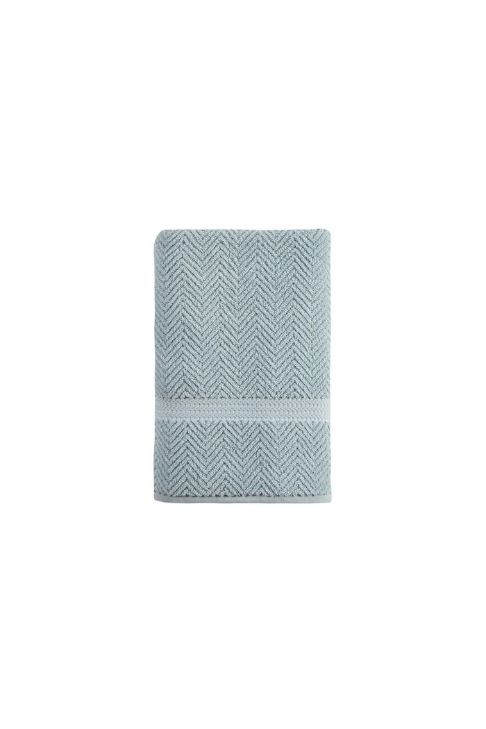 Aqua Chevron Turkish Cotton 27" X 54" Bath Towel