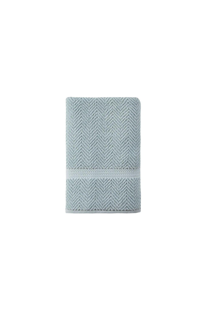 Aqua Chevron Turkish Cotton 27" X 54" Bath Towel