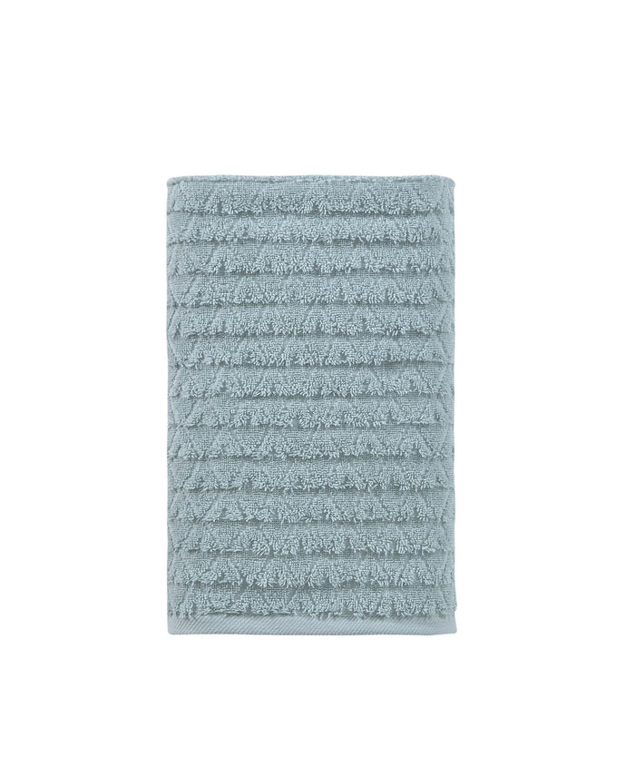 Aqua Geometric Turkish Cotton 27" X 54" Bath Towel