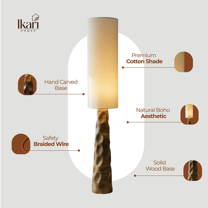 Arco Carved Floor Lamp - A Statement of Sculpted Warmth