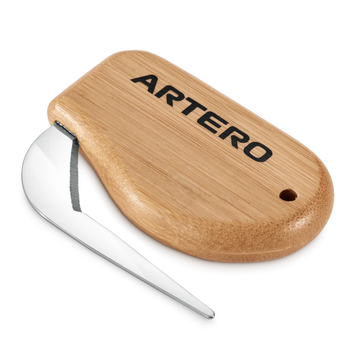 Artero folding mat breaker with bamboo handle and curved steel blade