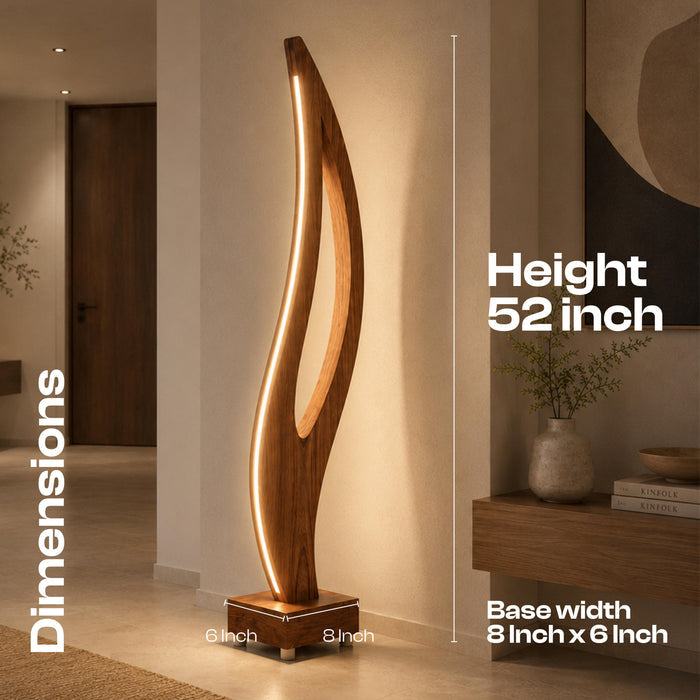 Aura Flow Curved Floor Lamp
