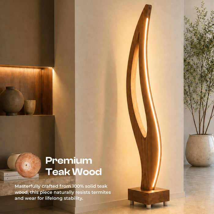 Aura Flow Curved Floor Lamp