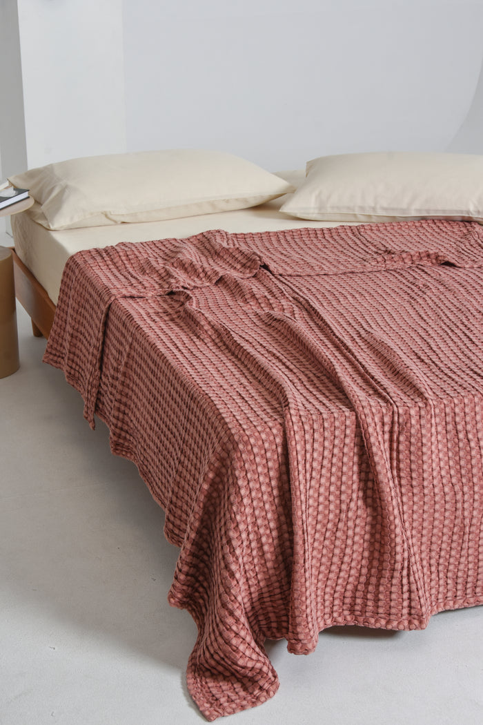 Bamboo Cotton Waffle Blanket