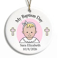 Baptism or Christening Personalized Christmas Ornament - Baby Girl