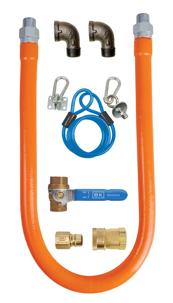 BK - Resources BKG - GHC - 7548 - SCK3 - 3/4" X 48" GAS HOSE CONNECTOR KIT 3 - Falcon Restaurant Supply - 1