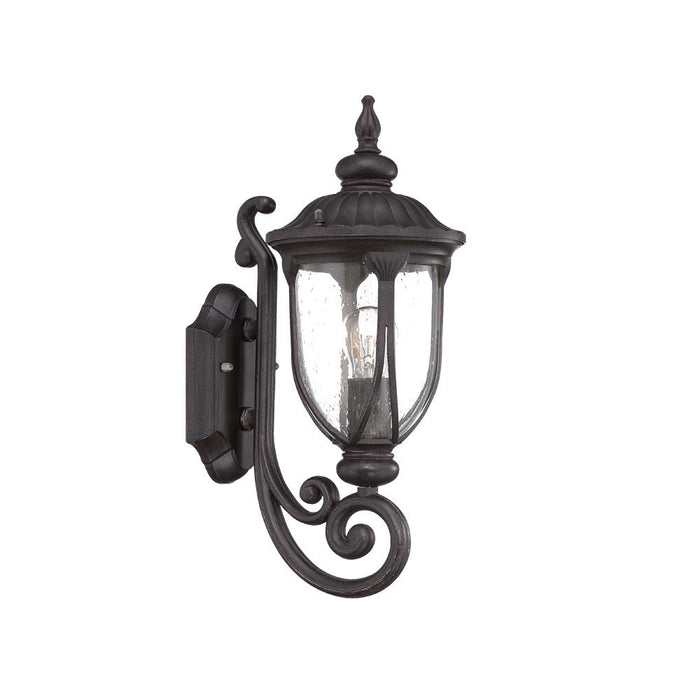 Black And Clear Seeded Dimmable Outdoor Hanging Light With Black And Clear Shades