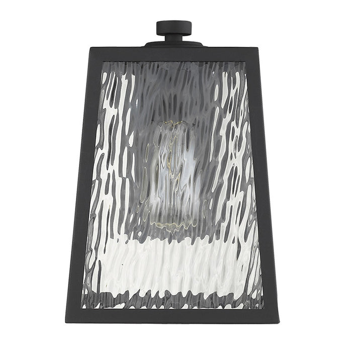 Black And Clear Seeded Dimmable Outdoor Hanging Light With Black And Clear Shades