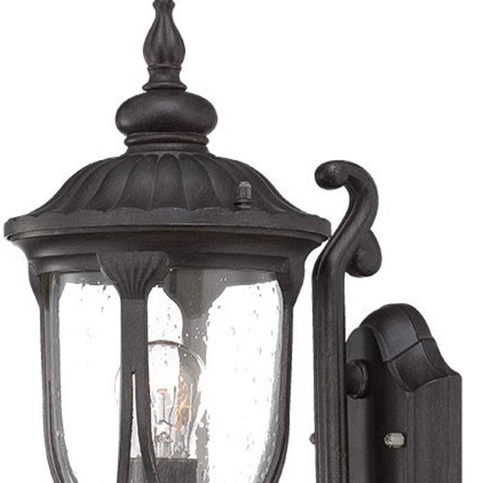 Black And Clear Seeded Dimmable Outdoor Hanging Light With Black And Clear Shades