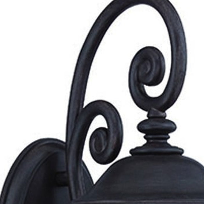 Black And Clear Seeded Dimmable Outdoor Hanging Light With Black And Clear Shades