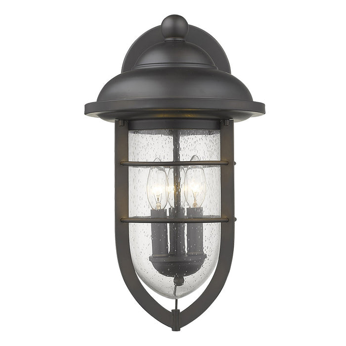 Black And Clear Three Light Seeded Dimmable Outdoor Hanging Lights With Black And Clear Shades