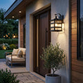 Black And Clear Three Light Transparent Dimmable Outdoor Hanging Lights With Black And Clear Shades