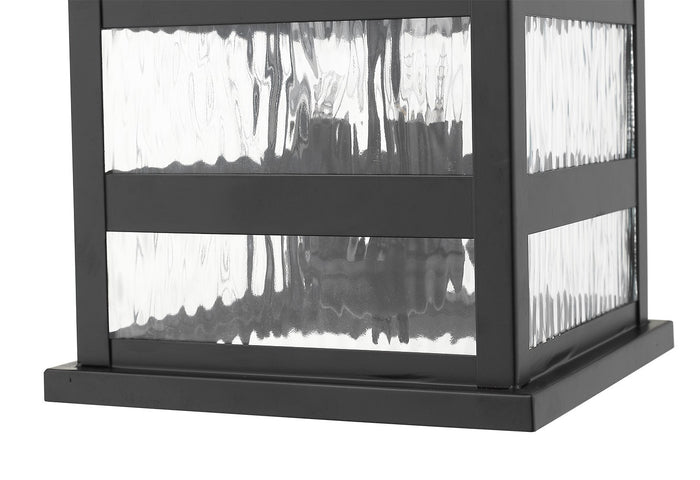 Black And Clear Three Light Transparent Dimmable Outdoor Hanging Lights With Black And Clear Shades