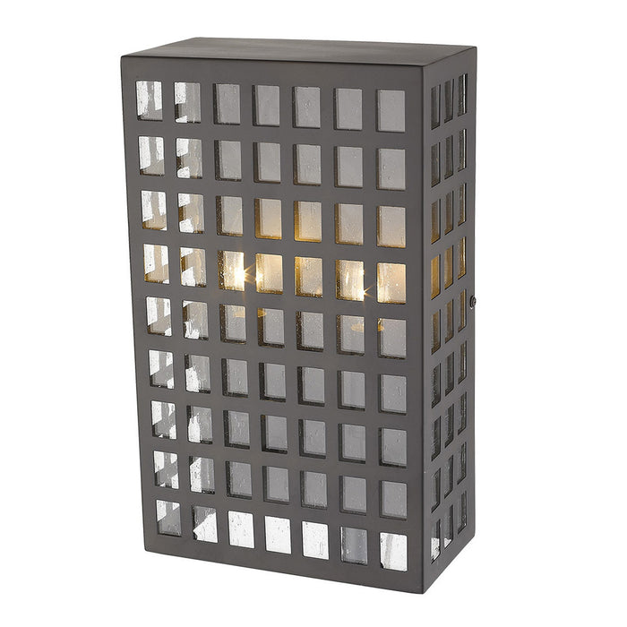 Black And Clear Two Light Seeded Dimmable Outdoor Hanging Lights With Black And Clear Shades