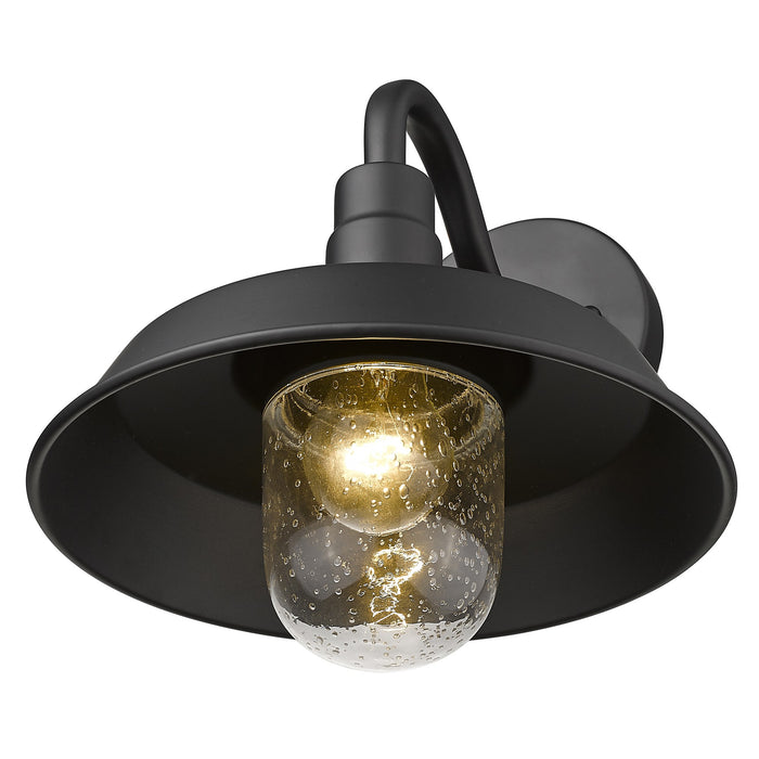 Black Seeded Dimmable Outdoor Hanging Light With Black Shades