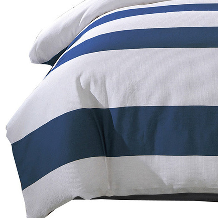 Blue And White Twin Extra Long Cotton Washable Duvet Set
