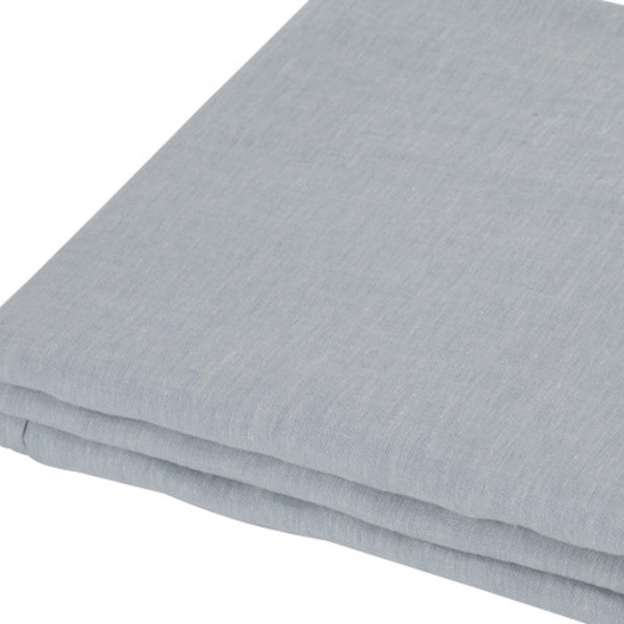 Blue Linen Full Double Flat Sheet