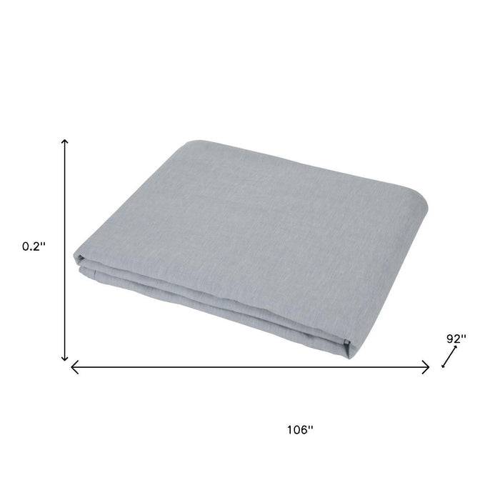 Blue Linen Full Double Flat Sheet