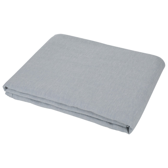 Blue Linen King Flat Sheet