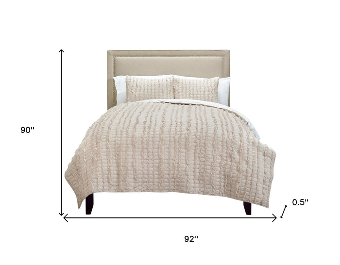 Blush Striped Queen Quilt