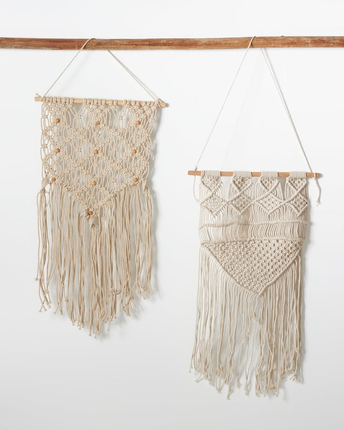 Boho Διακοσμητικό Τοίχου Macrame 3 Πλεξούδες Anusha 40x70cm