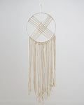 Boho Διακοσμητικό Τοίχου Macrame Ονειροπαγίδα με Κρόσσια Orion 30x60cm
