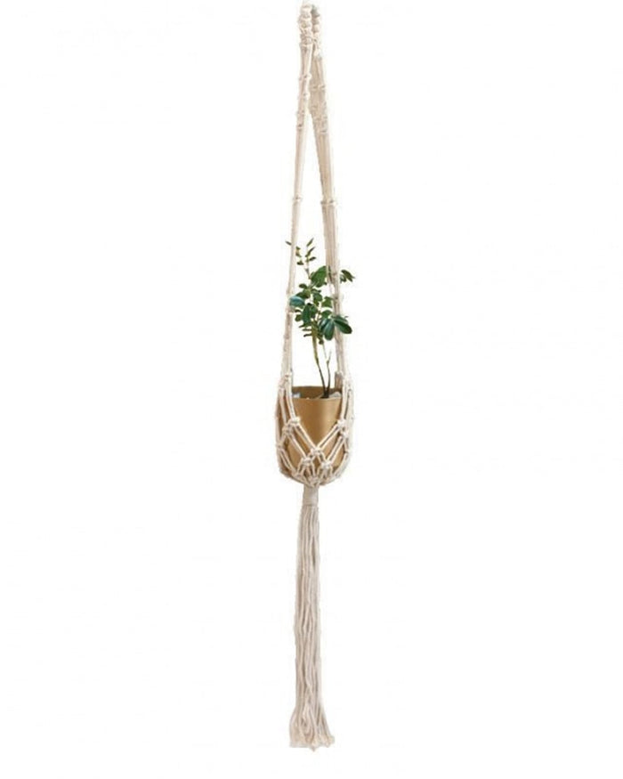 Boho Βαμβακερό Χειροποίητο Macrame Για Γλάστρα Motta 140cm