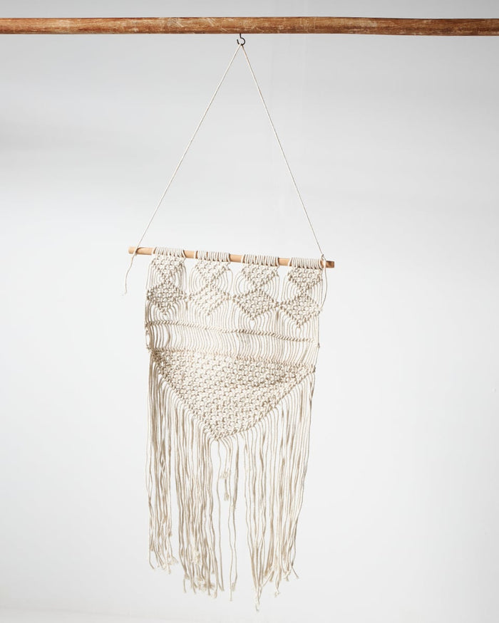 Boho Διακοσμητικό Τοίχου Macrame με Κρόσσια Navi 40x70cm