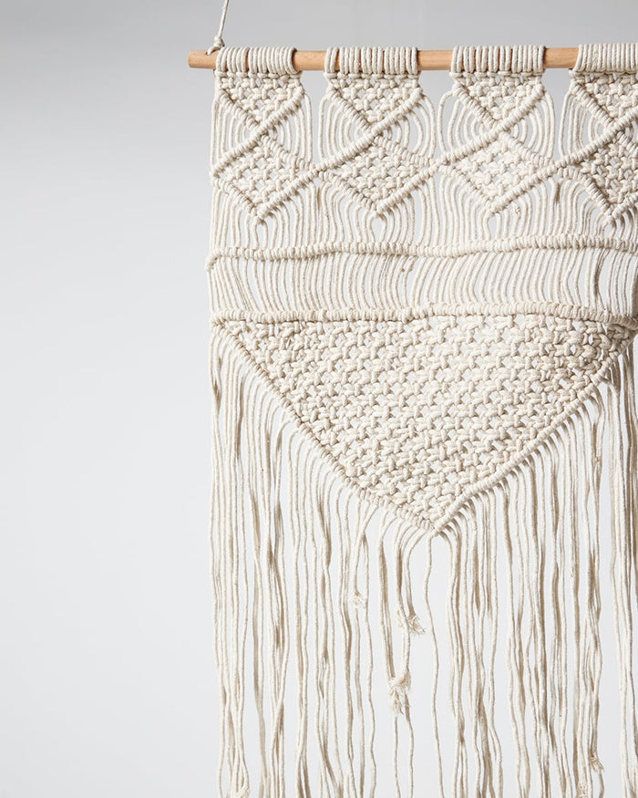 Boho Διακοσμητικό Τοίχου Macrame με Κρόσσια Navi 40x70cm