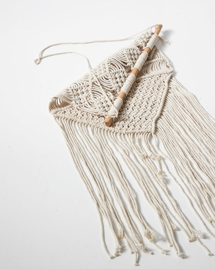 Boho Διακοσμητικό Τοίχου Macrame με Κρόσσια Navi 40x70cm