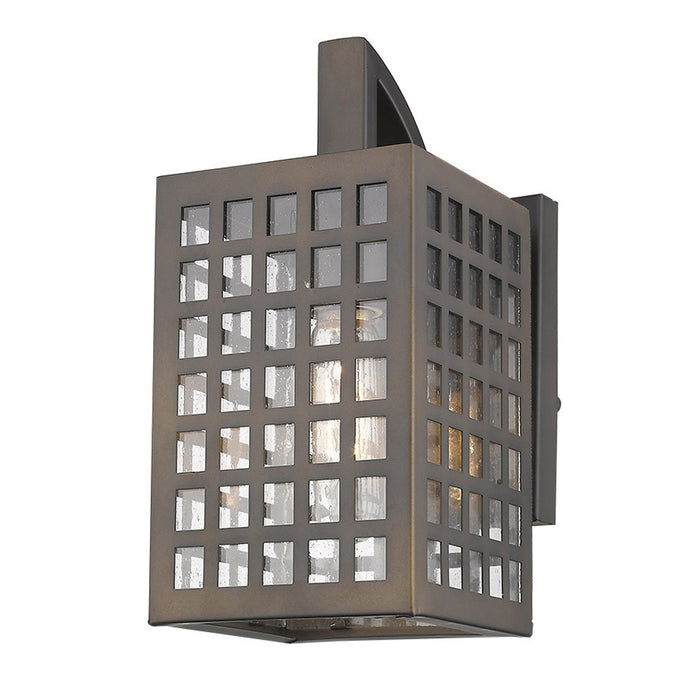 Bronze And Clear Seeded Dimmable Outdoor Hanging Light With Bronze And Clear Shades