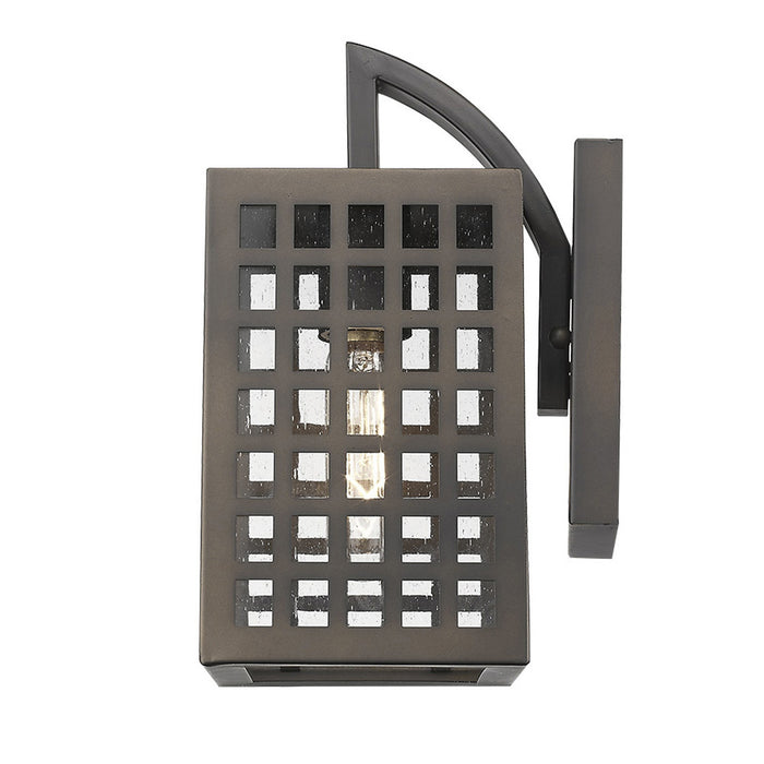 Bronze And Clear Seeded Dimmable Outdoor Hanging Light With Bronze And Clear Shades
