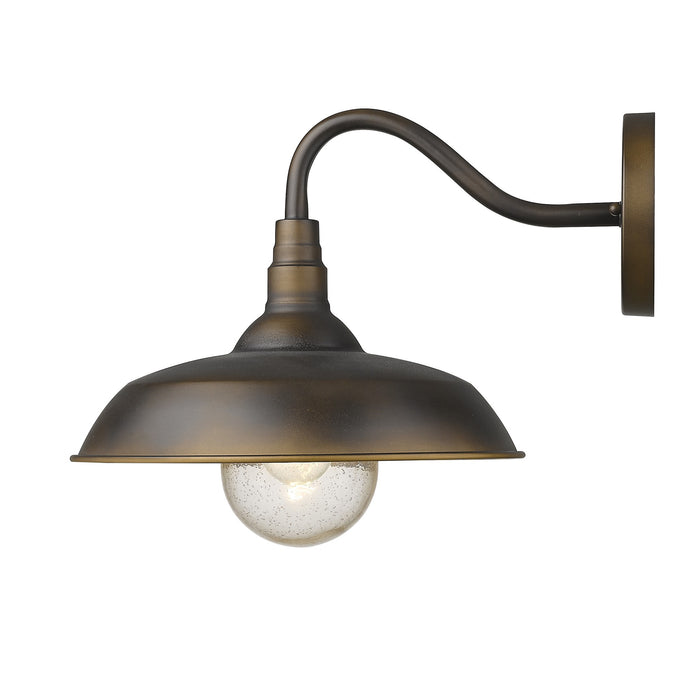 Bronze Seeded Dimmable Outdoor Hanging Light With Bronze Shades