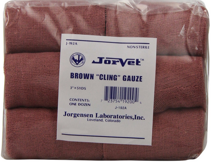 Brown Cling Gauze 3 x 5 Yds. 12 Pack