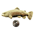 Brown Trout Pin ~ 24K Gold ~ Lapel Pin ~ Sarah's Treats & Treasures