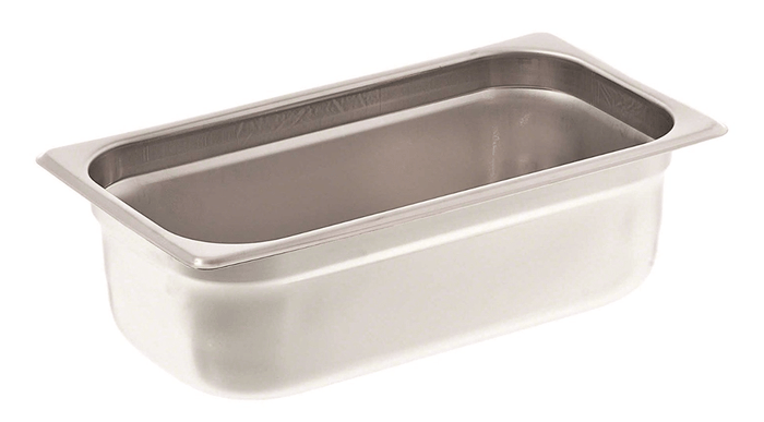 New Browne 22134 - Stainless Steel Steam Table Food Pan, 1/3 size 4" deep - Falcon Restaurant Supply - 1