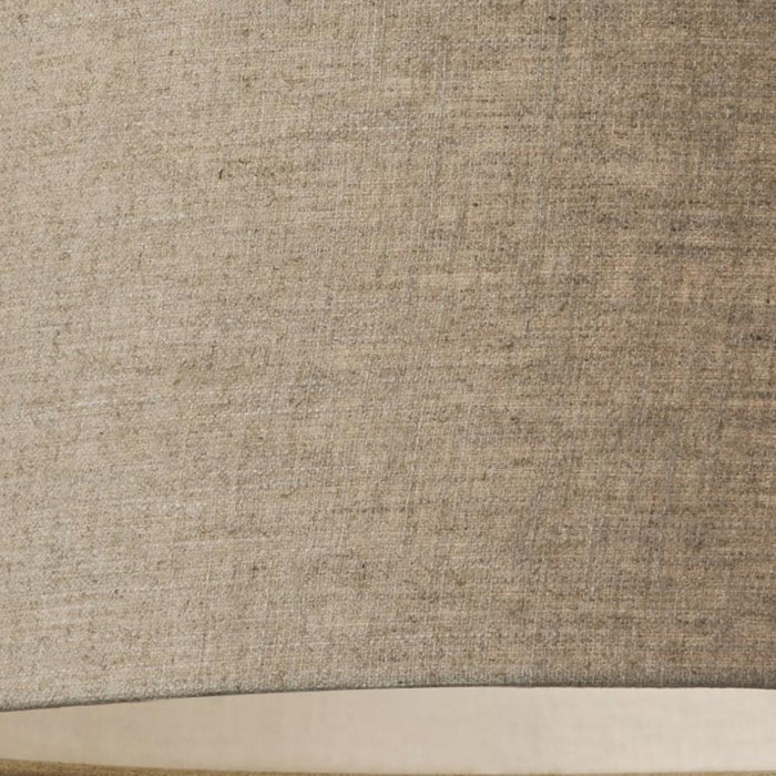 Burlap Fabric Light Brown Electric Drum Pendant Lamp