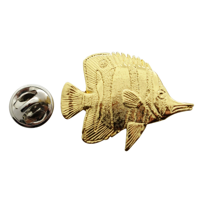 Butterfly Fish Pin ~ 24K Gold ~ Lapel Pin ~ 24K Gold Lapel Pin ~ Sarah's Treats & Treasures