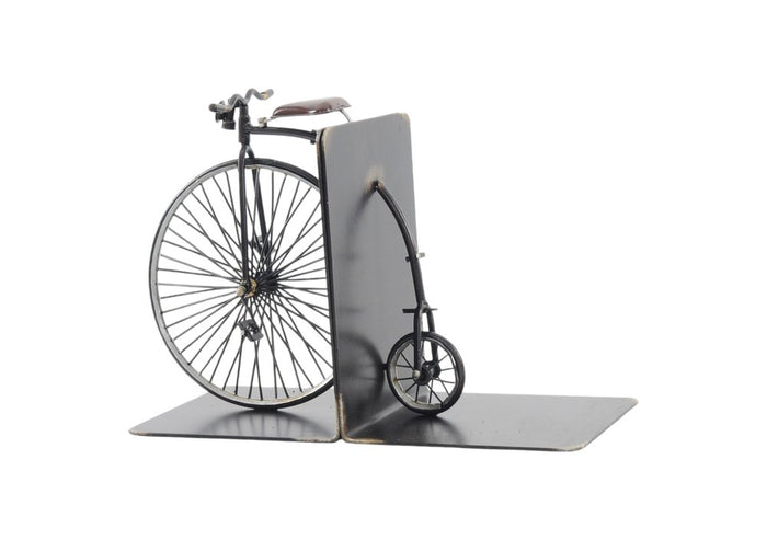 c1870 High Wheeler Bicycle Metal Decorative Bookends